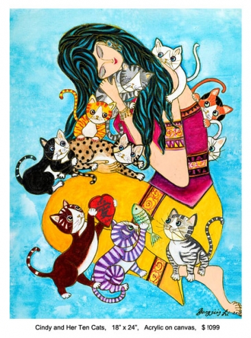 Cindy And Her Ten Cats